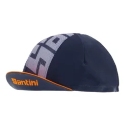 Cappellino Santini Colore Blu Navy Arancione -Santini st 1s460netcolor nt 005