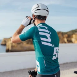 Maglia Santini Karma Logo Manica Corta Verde Bianco - Classic Fit -Santini st 3s94075ckarmalogo ve 005