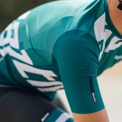 Maglia Santini Karma Logo Manica Corta Verde Bianco - Classic Fit -Santini st 3s94075ckarmalogo ve 006
