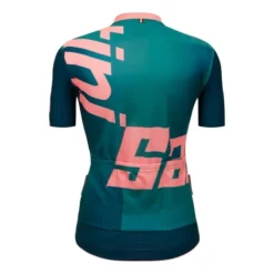 Maglia Santini Karma Logo Manica Corta Turchese Rosa Donna - Classic Fit -Santini st 3s940l75ckarmalogo te 003