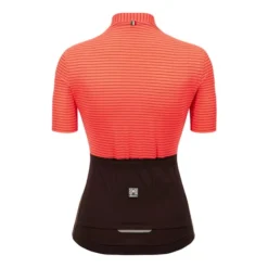 Maglia Santini Colore Riga Manica Corta Granatina Lilla Donna- Classic Fit -Santini st 3s940l75rcolorriga gn 003