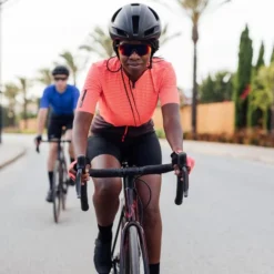 Maglia Santini Colore Riga Manica Corta Granatina Lilla Donna- Classic Fit -Santini st 3s940l75rcolorriga gn 005