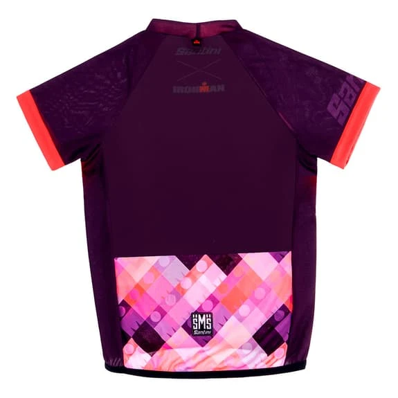 Maglia Santini Dea Ironman Manica Corta Rosa Violetto Neonato 2 Maglia Santini Dea Ironman Manica Corta Rosa Violetto Neonato - immagine 2