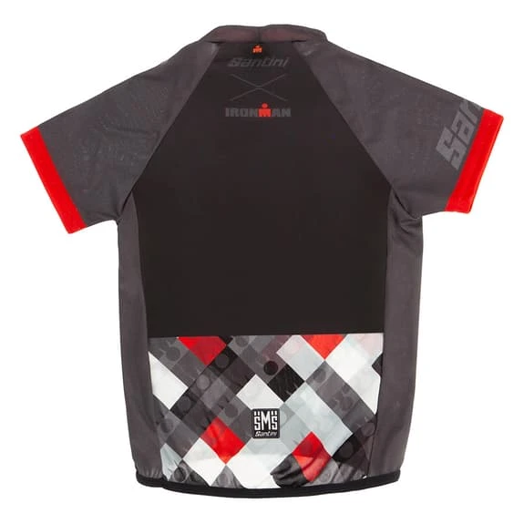 Maglia Santini Vis Ironman Manica Corta Grigio Rosso Nero Neonato 2 Maglia Santini Vis Ironman Manica Corta Grigio Rosso Nero Neonato - immagine 2