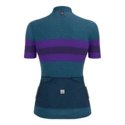 Completo Santini Nova Eroica Opera Full Zip Gravel Blu Nero Donna -Santini st er940l75copera te 003