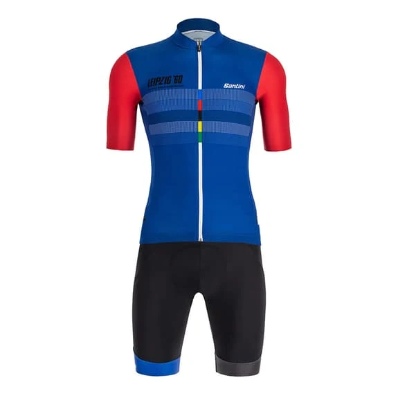 Completo Santini UCI Leipzig 1960 Nero Rosso 1 Completo Santini UCI Leipzig 1960 Nero Rosso