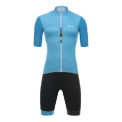 Completo Santini UCI Montreal 1974 Blu Nero