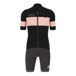 Completo Santini Eroica Gazza Nero Rosa