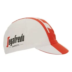 Santini Cappellino Trek-Segafredo 2022 Fan Line Bianco Rosso -Santini st re460cot22ts rs 004