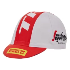 Santini Cappellino Trek-Segafredo 2023 Bianco Rosso