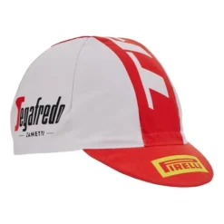 Santini Cappellino Trek-Segafredo 2023 Bianco Rosso -Santini st re460cot23ts rs 004
