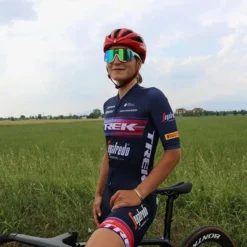 Santini Maglia Trek-Segafredo 2022 Tour De France Manica Corta Donna -Santini st re942l75c22twtdf 004