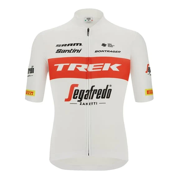 Santini Completo Trek-Segafredo 2022 Pro Team Bianco Rosso - Sleek Fit 2 Santini Completo Trek-Segafredo 2022 Pro Team Bianco Rosso - Sleek Fit - immagine 2