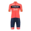 Santini Completo Trek-Segafredo 2022 Fan Line Rosso Granatina Nero - Classic Fit