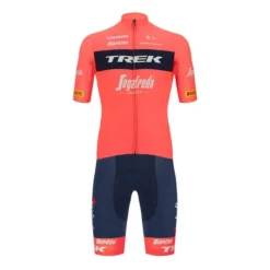 Santini Completo Trek-Segafredo 2022 Fan Line Rosso Granatina Nero - Classic Fit