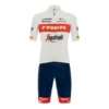 Santini Completo Trek-Segafredo 2022 Pro Team Bianco Rosso - Sleek Fit